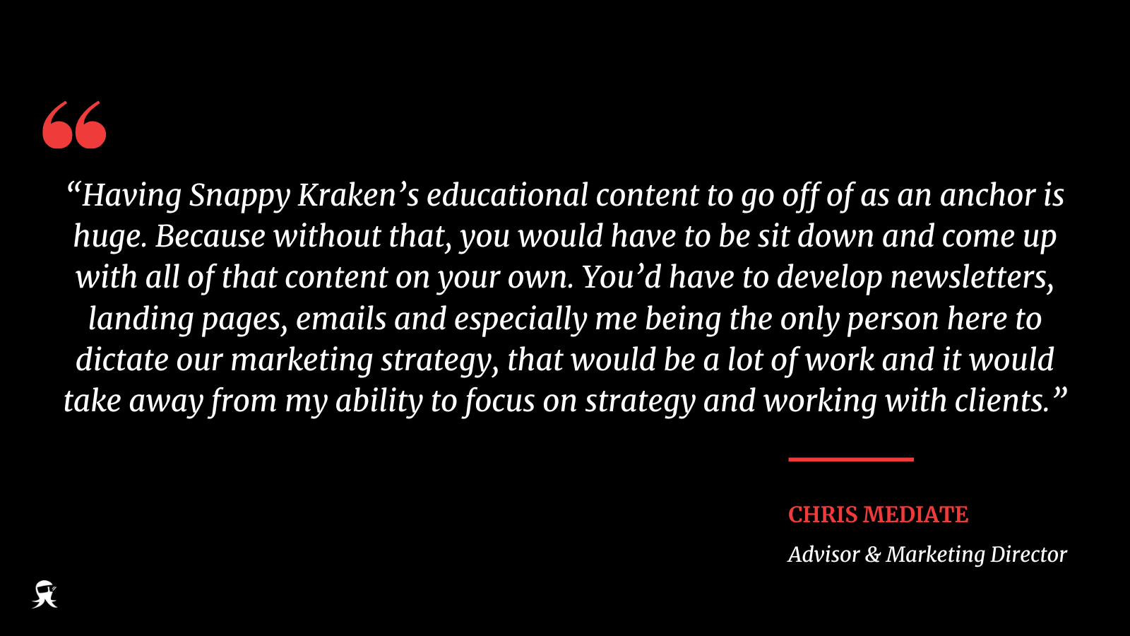 AE Advisor Quote Snappy Kraken