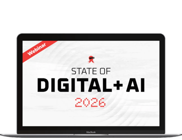 Laptop displaying the State of Digital and AI 2026 webinar replay Laptop displaying the State of Digital and AI 2026 webinar replay