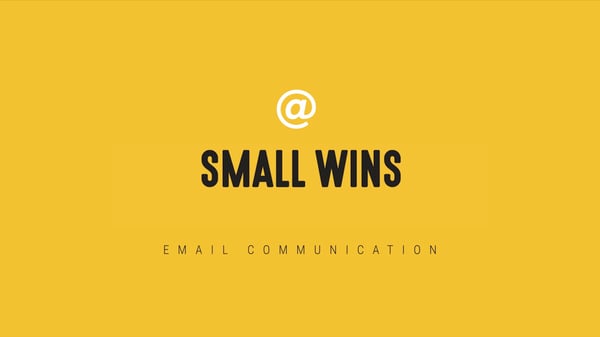 Timely Email- Small Wins