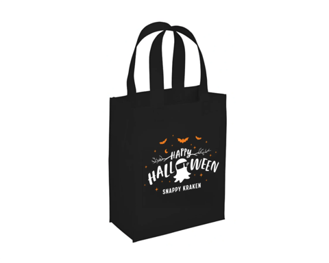 Black Snappy Kraken Happy Halloween candy tote bag Black Snappy Kraken Happy Halloween candy tote bag