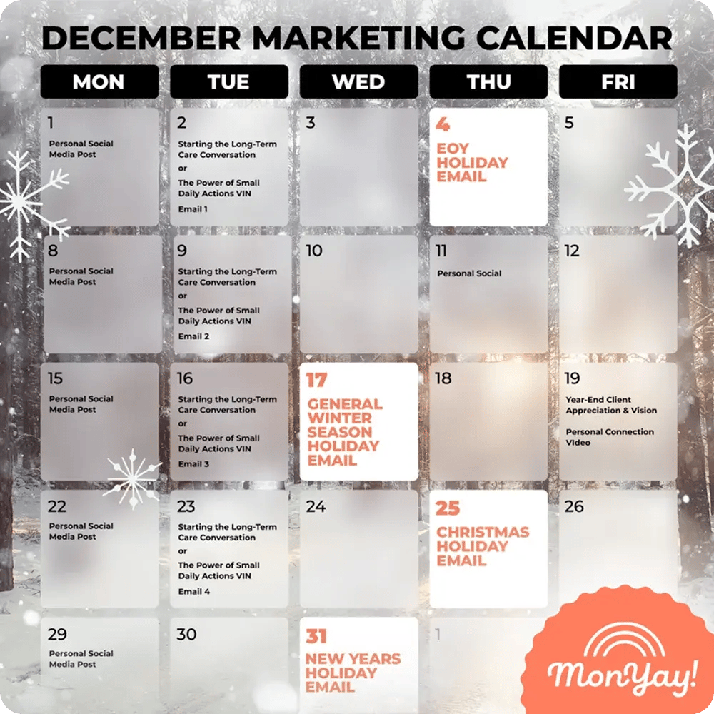 December Marketing Calendar