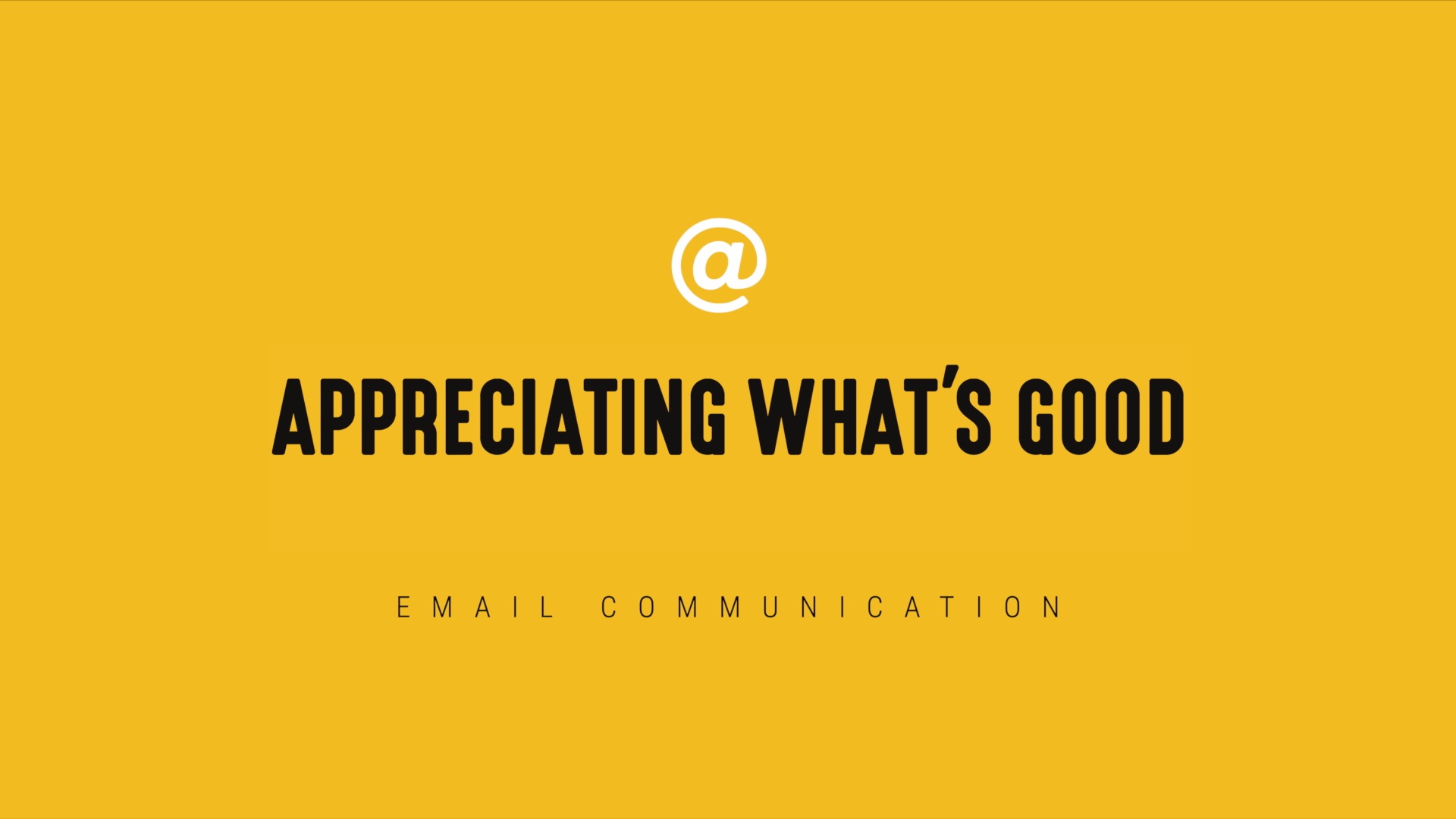 [NEW] Appreciating What's Good - Timely Email