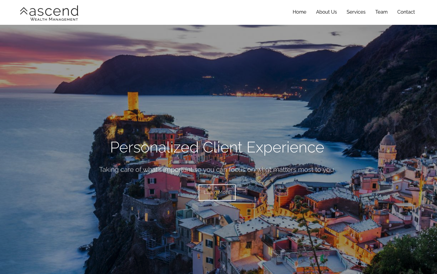 An image of the Ascend - Web Design Template for Financial Advisors that Snappy Kraken offers.
