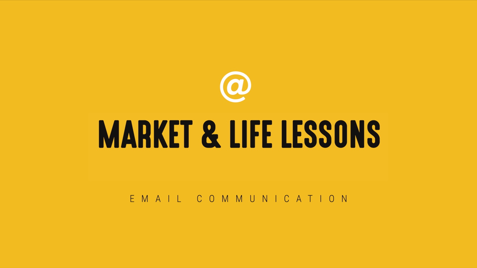 [NEW] Market & Life Lessons - Timely Email