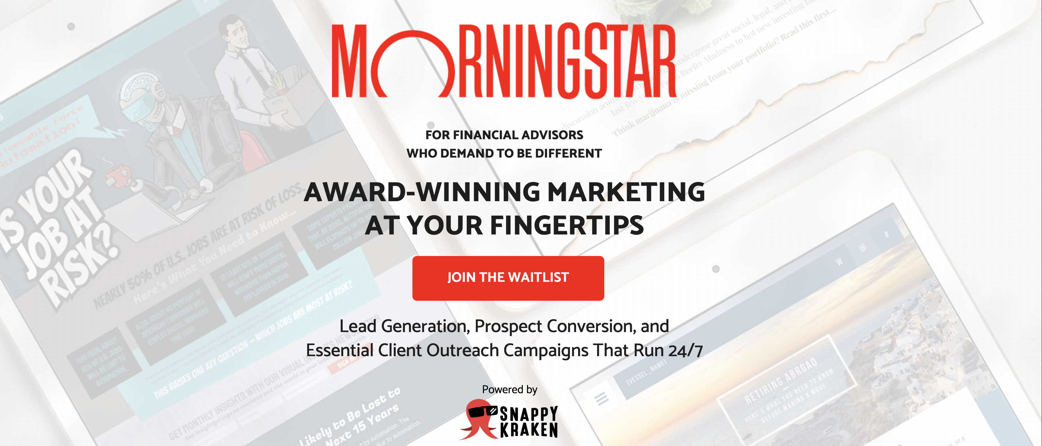 [NEWS] Snappy Kraken Announces Collaboration with Morningstar Wealth to Elevate Advisor-Client Interactions